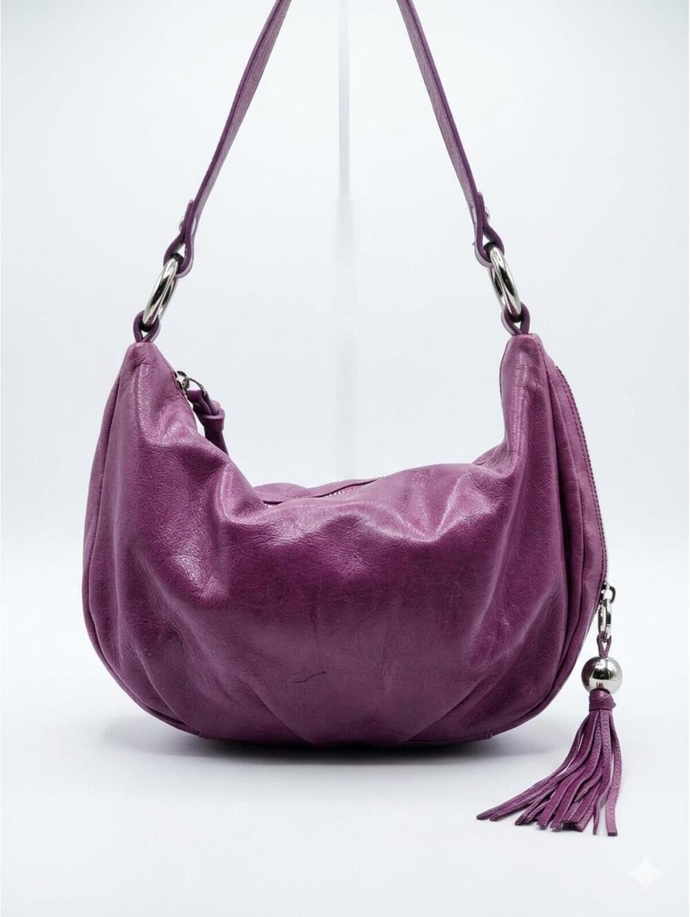 Hobo the Original Magenta Crescent Slouchy Shoulder Bag